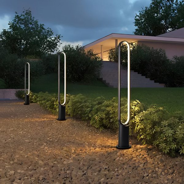 Waterproof Long Strip Aluminum LED Black Modern Solar Pathway Lights - Image 5