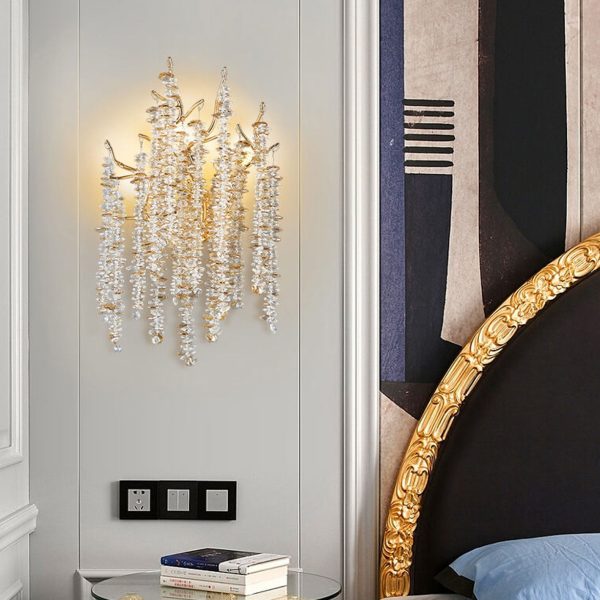 Modern Light Luxury Tree Branch Crystal 3-Light Wall Sconce Lamp - Image 21