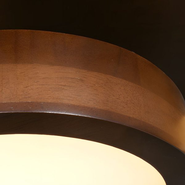 Modern Sputnik 3/4/5-Light Walnut Circles Flush Mount LED Ceiling Light - Image 7