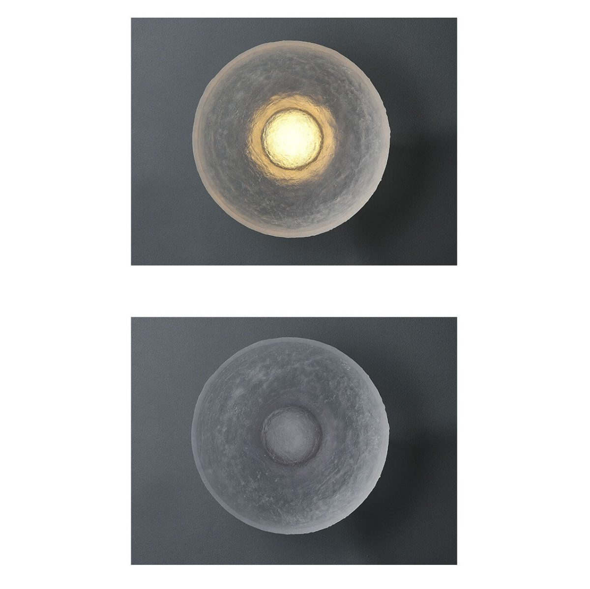 Modern Minimalist Resin Clear Round Disc LED Wall Sconce Lamp - Image 11