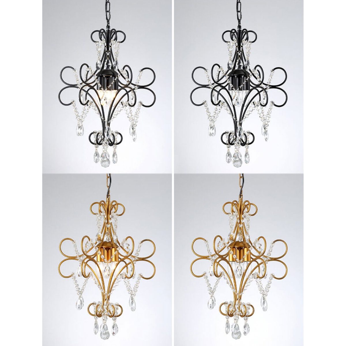 Vintage Luxury Crystal Candle Design 1/3 Light Chandelier - Image 5