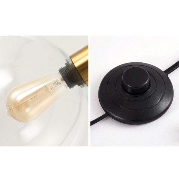 Nordic Minimalist Glass Dome Shade Marble Base 1-Light Standing Floor Lamp - Image 9