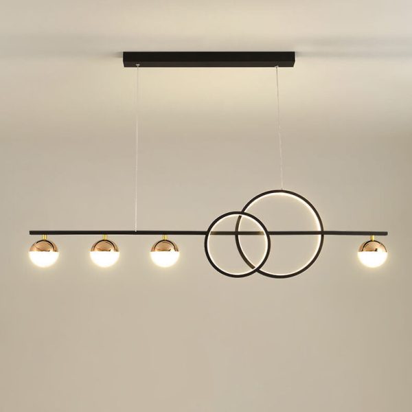Modern Luxury Long Strip Round Globe Design LED Island Light Chandelier - Image 20