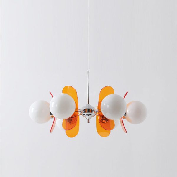 Modern Mid-Century Acrylic Magic Bean Glass Shade 3/5/6/8-Light Chandelier For Living Room - Image 16