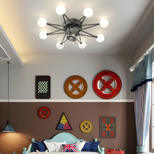 Stars Creative Balls 3 Step Dimming Modern Ceiling Fans - Image 3