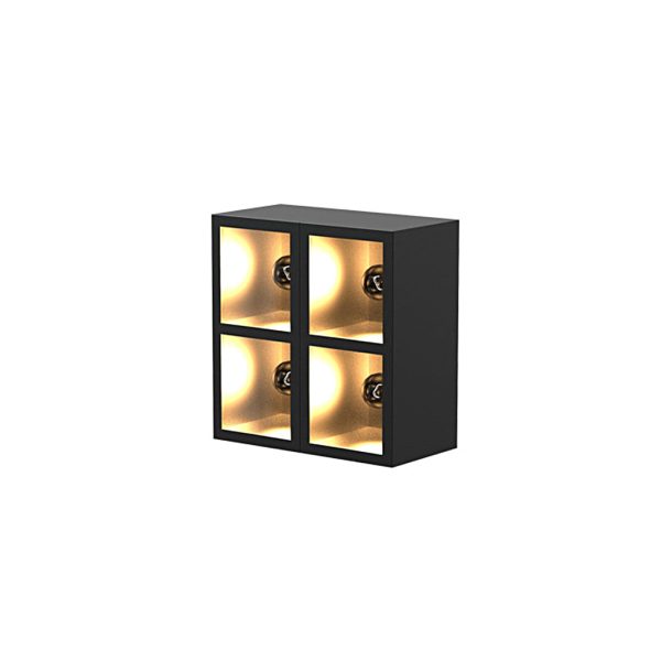 Waterproof Creative Square Combination LED Black Wall Lamp with Flowerpot - Image 10