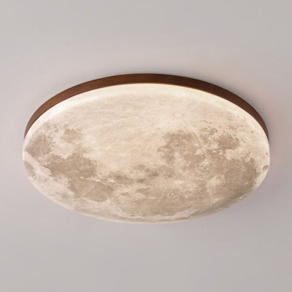 Nordic Minimalist Moon Round Acrylic LED Flush Mount Ceiling Light - Image 9