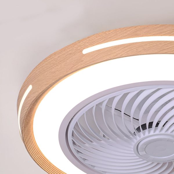 Round Ultra-thin Mute LED Nordic Bladeless Ceiling Fans with Remote Control - Image 10