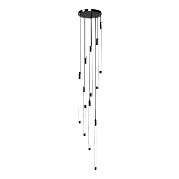 Spiral Creative Long Strip LED Modern Duplex Staircase Chandelier Light - Image 26