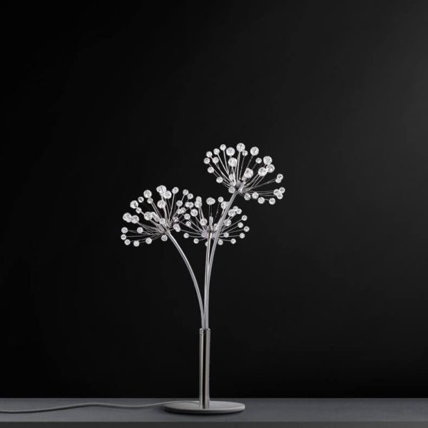 Nordic Creative Dandelion Crystal Bead Iron  3-Light Table Lamp - Image 5