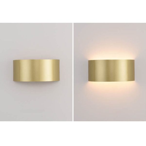 Minimalist Solid Color Iron Half-circle LED Wall Sconce Lamp - Image 3