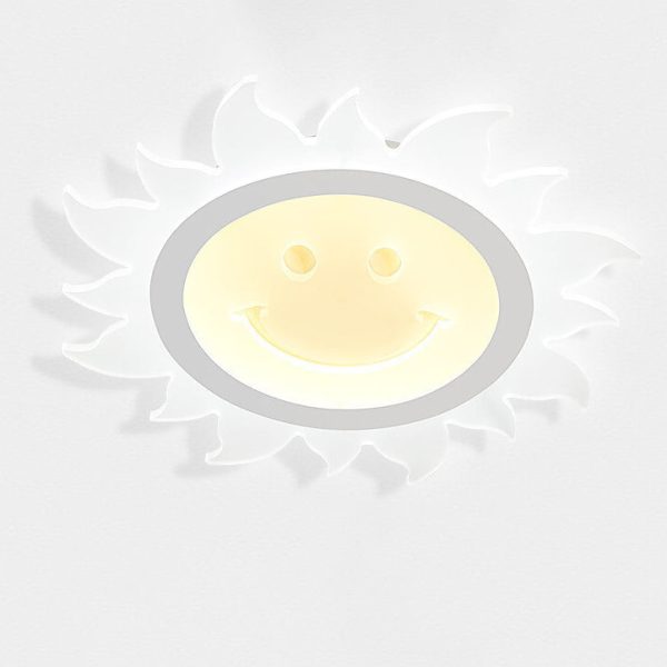 Creative Cartoon Smiley Sun LED Flush Mount Ceiling Light - Image 3