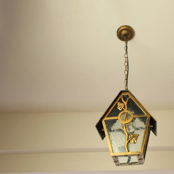 European Outdoor House Shape Waterproof Glass Aluminum 1-Light Pendant Light - Image 17