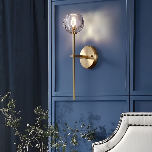 Ball-shaped LED Crystal Gold Postmodern Plug in Sconce Lighting Wall Lamp - Image 7