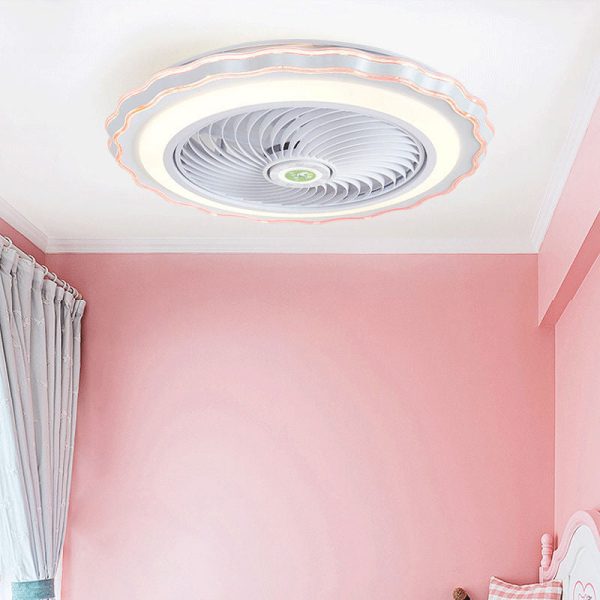 Modern Creative Round Flower LED Flush Mount Ceiling Fan Light - Image 14