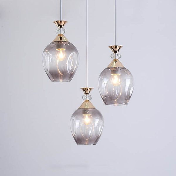 Nordic Gradient Glass Orb 1/3 Light Island Light Chandelier - Image 25