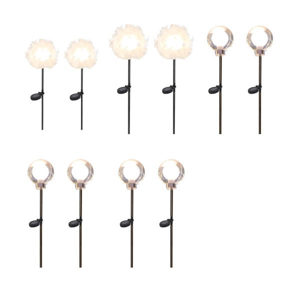 10-Piece Solar Dandelion Pathway Lights LED Outdoor Garden Lighting Set - Image 6