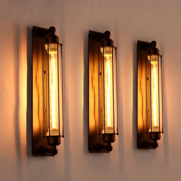 Industrial Style 1-Light Long Pencil Bulb LED Wall Sconce Lamp - Image 2