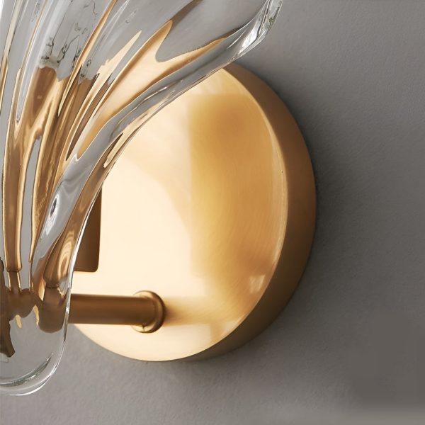 Creative Fan Shaped Glass Three Step Dimming Light LED Nordic Wall Sconce Lighting - Image 11