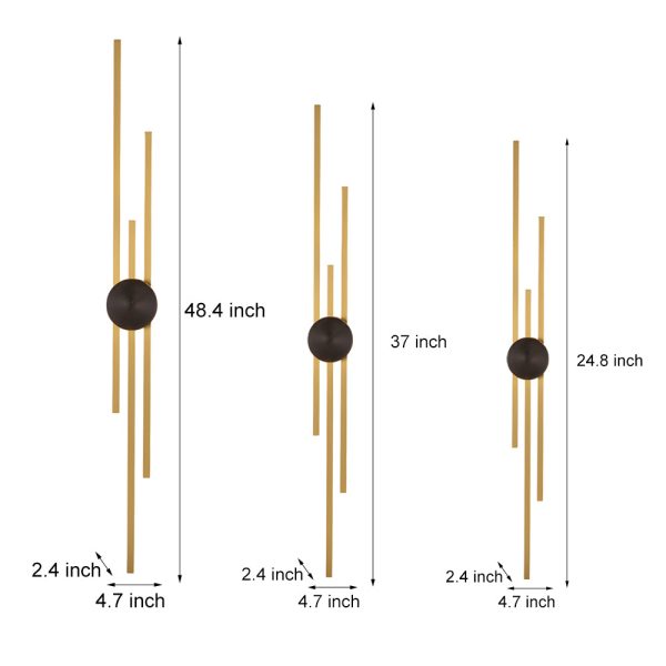 Modern Linear Wall Lamp Minimalist 2 Color Metal Wall Light - Image 9