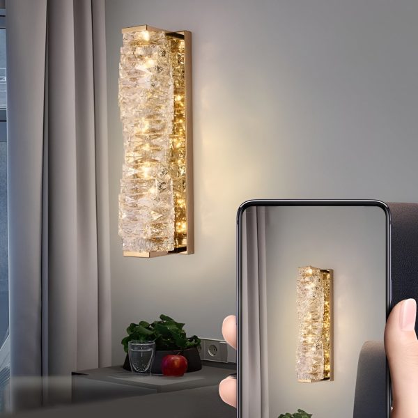 Creative Crystal Three Step Dimming Light LED Modern Wall Sconce Lighting Wall Lamp - Image 6