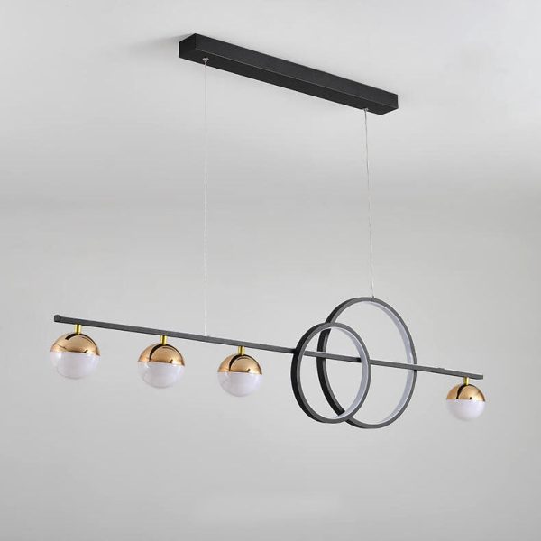 Modern Luxury Long Strip Round Globe Design LED Island Light Chandelier - Image 21
