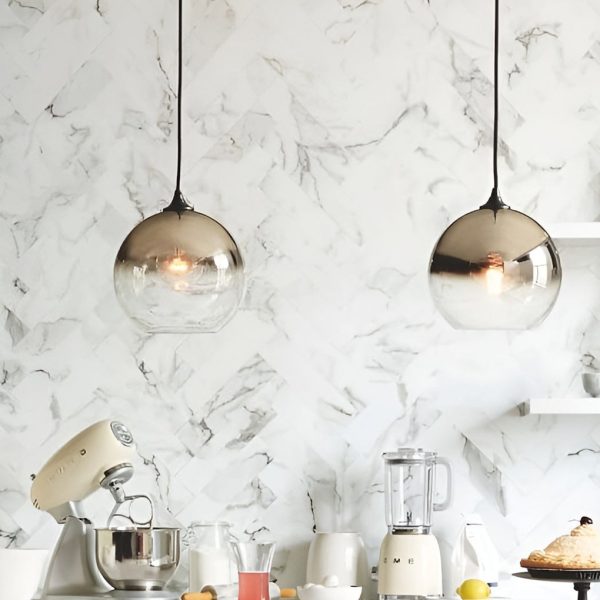 Globe Design Industrial Pendant Lighting Modern Glass LED Kitchen Lighting Dining Room Lighting Ceiling Light - Image 3