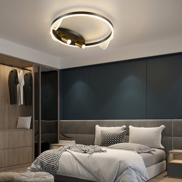 Round 3 Step Dimming LED Creative Modern Ceiling Lights with 2 Spotlights - Image 5