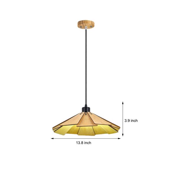 Wood Japanese Wabi-Sabi Retro Nordic Chandelier Dining Room Light Fixture - Image 7
