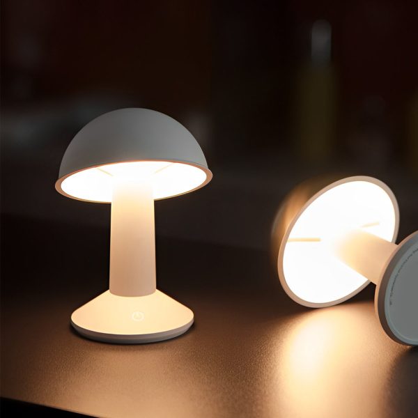 Cordless Touch Control Tiltable Mushroom Table Ambient Lamp - Image 4