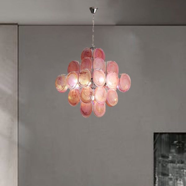 Traditional French Flower Shaped Iron Glass 5/9/12 Light Chandelier For Living Room - Image 15
