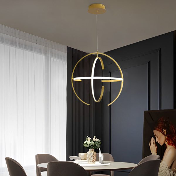 Creative Adjustable Ring LED Nordic Chandelier Kitchen Pendant Lighting - Image 3