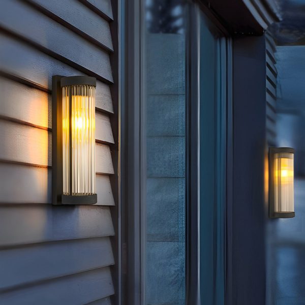 Creative Glass Waterproof LED Black Modern Solar Wall Lamp Exterior Lights - Image 9
