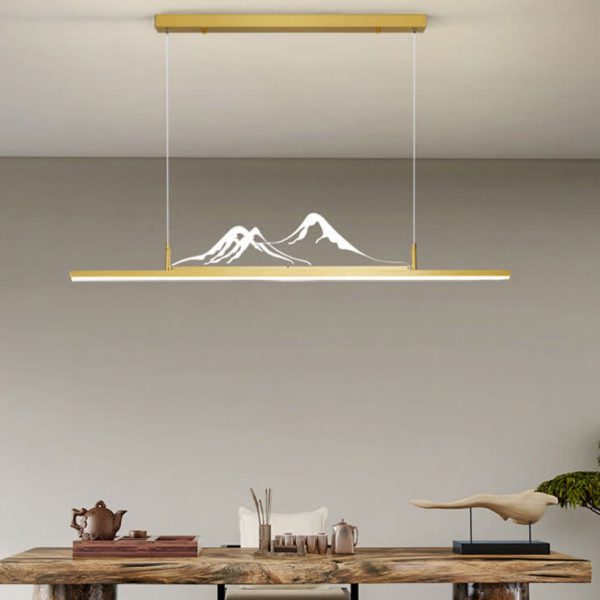 Chinese Style Retro Long Strip Mountain Peak Design Decorative LED Chandelier - Image 23