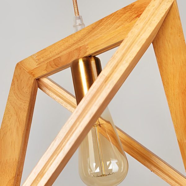 Creative Wood Frame Geometric Art Minimalist Nordic Pendant Lights - Image 12