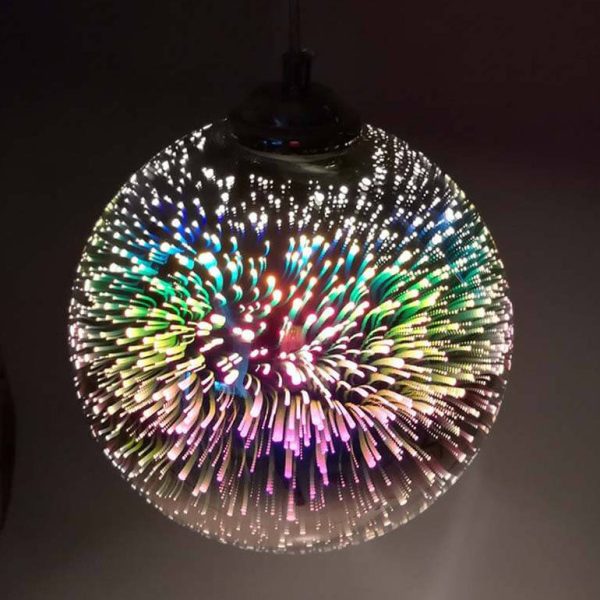 Modern Creative 3D Colorful Fireworks Glass Dome 2/3 Light Island Light Chandelier - Image 25