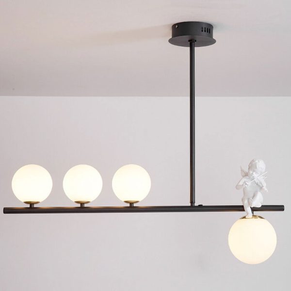 Nordic Luxury Long Glass Ball Angel Island Light 3/4 Light Chandelier - Image 10
