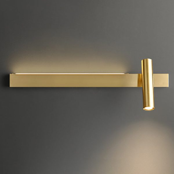 Modern Luxury Rectangle Cylinder Full Copper LED Wall Sconce Lamp For Bedroom - Image 16