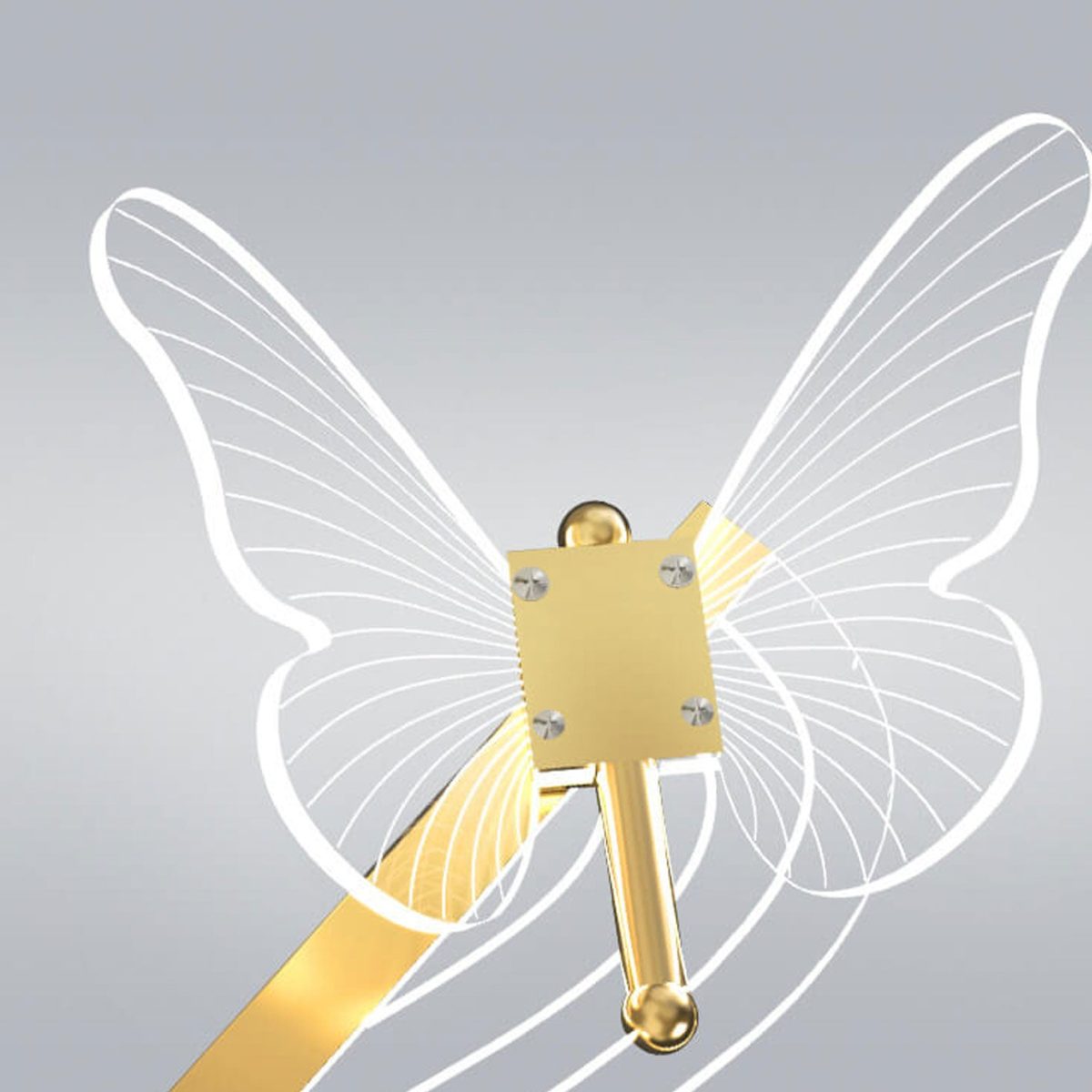 Nordic Light Luxury Butterfly Round Linear Island Light LED Chandelier - Image 14