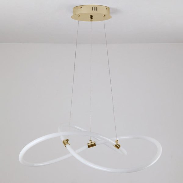 Nordic Creative Acrylic Bending Tube Island Light LED Chandelier - Image 7