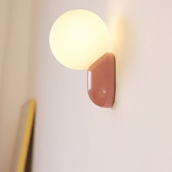 Macaron Cream Style Resin Glass Ball 1-Light Wall Sconce Lamp - Image 14