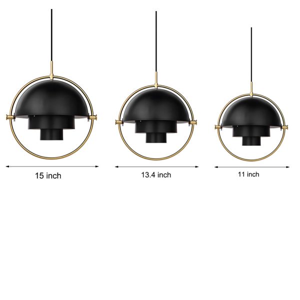 Rotating Shade Electroplated Iron Simple Nordic Chandelier Pendant Lamp - Image 7