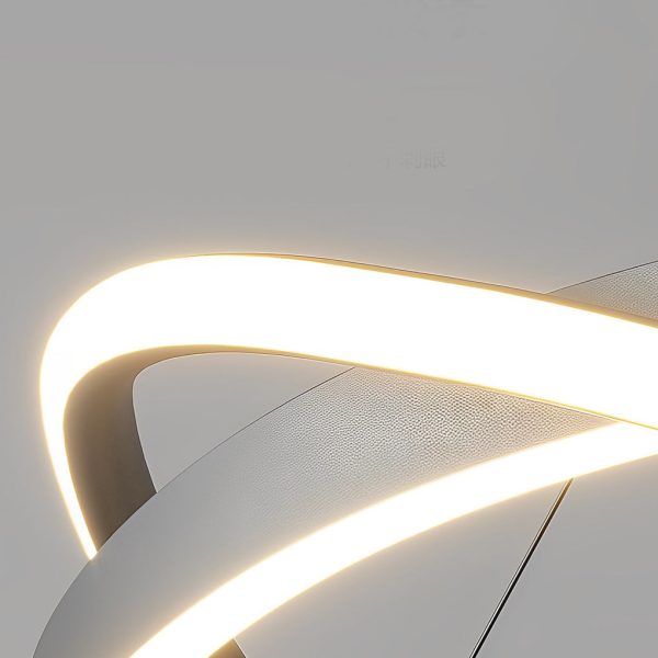 Circular Wave Rings Three Step Dimming Minimalist Nordic Chandelier - Image 11