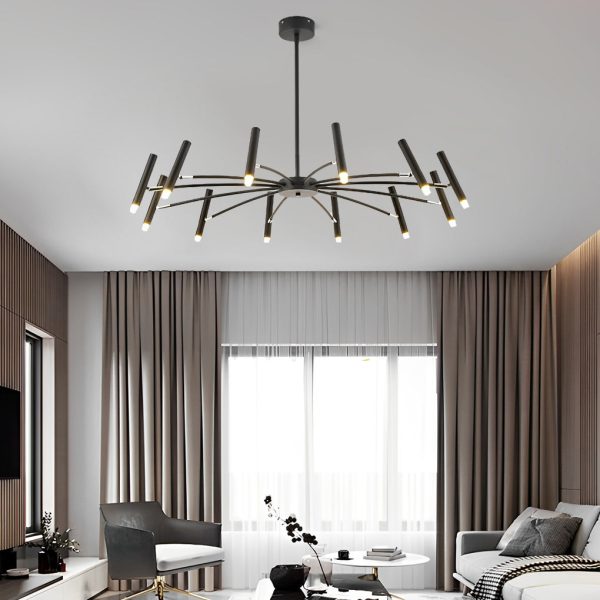 Adjustable Metal DIY Three Step Dimming LED Minimalist Chandelier - Image 9