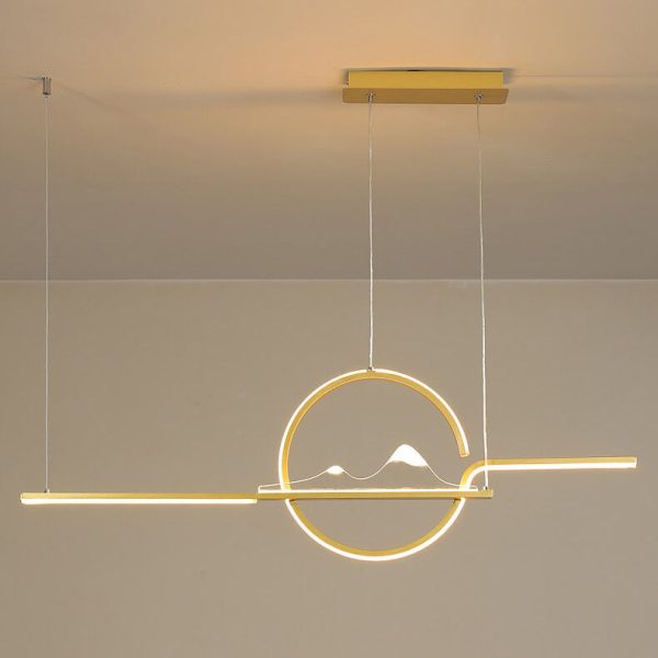 Modern Chinese Minimalist Long Round Landscape Island Light LED Chandelier - Image 15