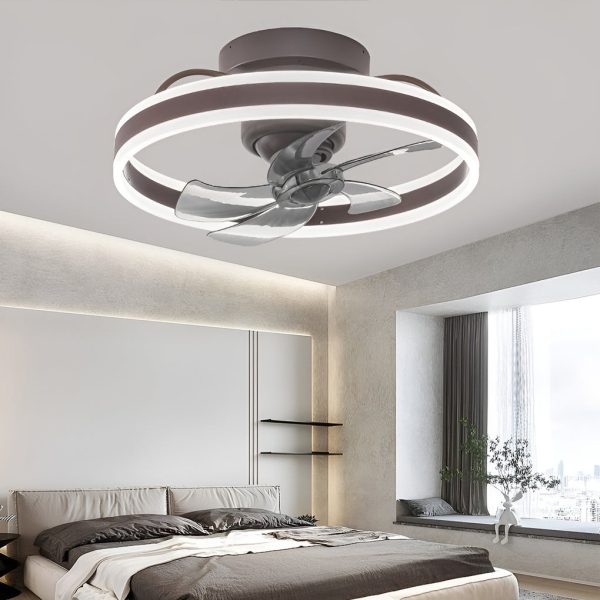 Round Stepless Dimming LED 360?? Rotating Modern Ceiling Fan Light - Image 8