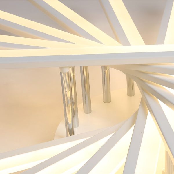 Creative Strip Stepless Dimming LED White Nordic Ceiling Lights Chandelier - Image 11