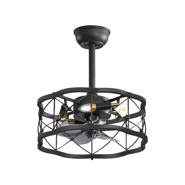 Retro Three Step Dimming LED Mute Bladeless Ceiling Fans with Remote - Image 16