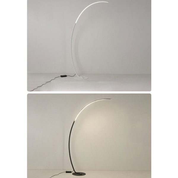 Minimalist Curved Line LED Aluminum Standing Floor Lamp - Image 14