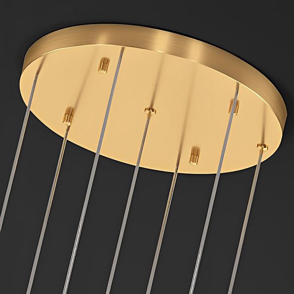 Creative Crystal Shade Three Step Dimming Nordic Staircase Chandelier - Image 11